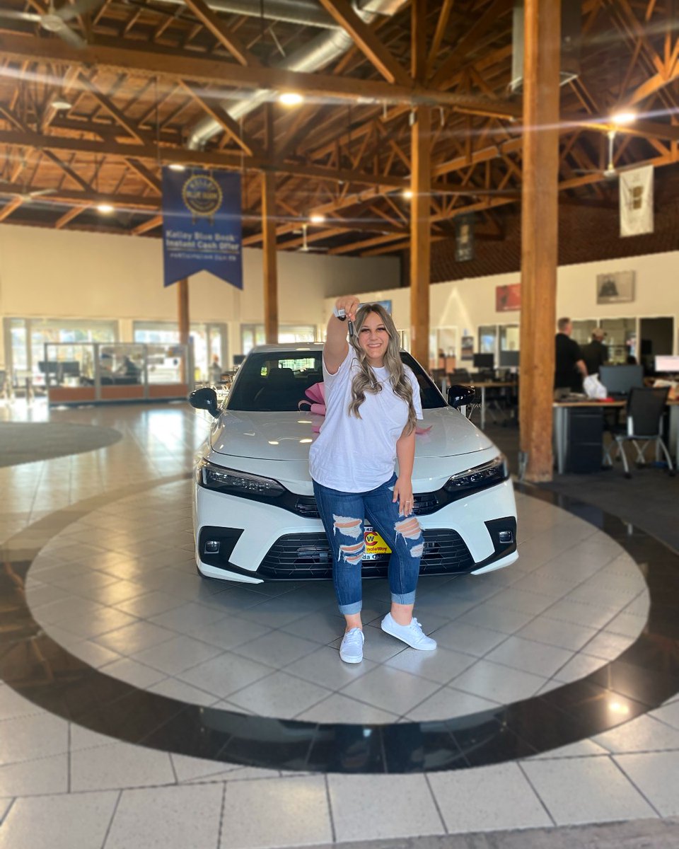 Congratulations on your new car! Another happy customer at Honda of Oakland