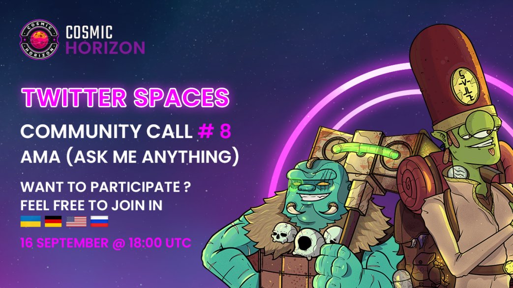 CoHo_Cosmos's tweet photo. Hi Everyone. We look forward to meeting you in space tomorrow at 18:00 UTC.😀
 #p2e #cosmos #ibc #ibcgang #refigaming #coho #web3 https://t.co/nIluIhg6C9