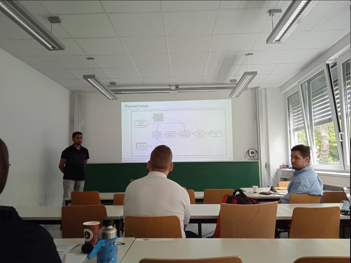 Hyper_Node's tweet photo. @AnkitSatpute1 presenting his work about analyzing mathematical content to detect disguised scientific plagiarism at the @dmv_mathematik in Berlin #dmv2022 #PlagiarismDetection #mathir https://t.co/5EChhsFIkV