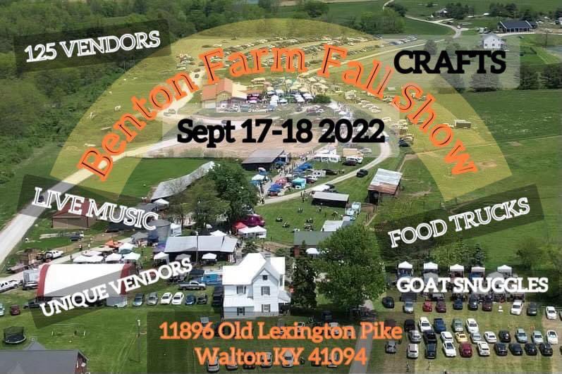 bentonfarms's tweet photo. @AlisonMontoya The Benton Farm outdoor Craft Show and fall fest is this weekend!! 9am to 4pm We want our tradition to continue we are hoping u can come. Support small businesses we all need it! New Baby goat born! Text me 8592404552 
Share for us !!! Hope u can come cover it. https://t.co/LjaT9VfUqv