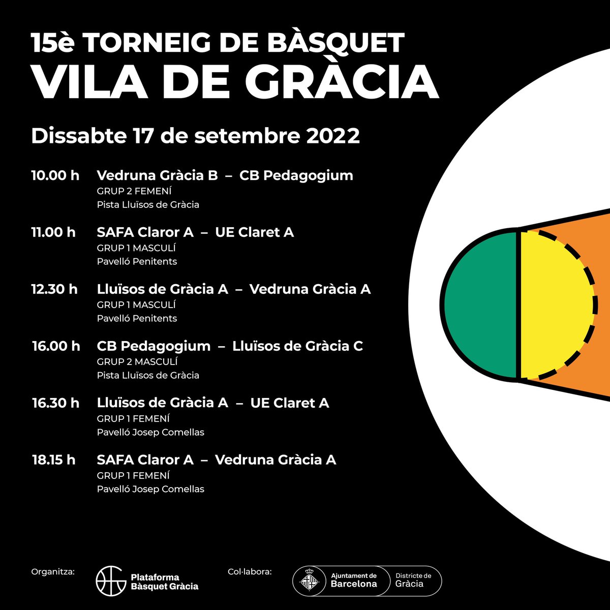 safaclaror's tweet photo. Cap de setmana de torneig pel #SenAMasc i el #SenAFem que disputen el 15è Torneig Vila de Gràcia 🏆🏀
⛹🏻 #SenAMasc
📅 17/09
⌚️ 11:00h
🆚 @btclaret
⛹🏻♀️ #SenAFem
📅 17/09
⌚️ 18:15h
🆚 @VGBasquet
#SafaClaror | #ForçaSafa https://t.co/m8WzKvw5ZY