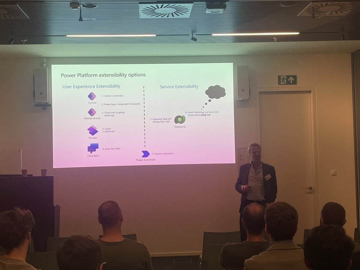andrewdwelch's tweet photo. My co-presenter @Yvesk for @PowerAddictsBE presenting on #Dataverse extensibility. I absolutely love the attention that #PowerPlatform + #Azure scenarios are getting these days.
#Microsoft #Cloud #CloudApplicationPlatform https://t.co/2ygNNcFjNn