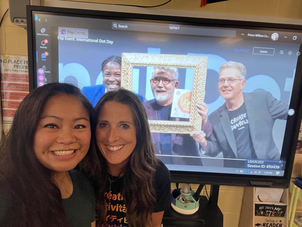MrsThaiPappa's tweet photo. Celebrating International Dot Day with @peterhreynolds, @FablePaul and @inc_yv thanks to @MicrosoftFlip! My third graders loved it @ChrisYungES #InternationalDotDay #cyessteamengines https://t.co/HXEnYWKyWH