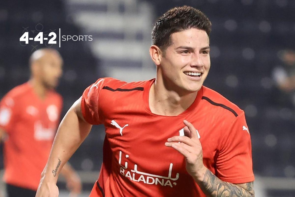 442Sports22's tweet photo. JAMES RODRIGUEZ ESTRENA CLUB
El jugador 🇨🇴 de 31 años ha sido oficializado como jugador del Olympiacos de 🇬🇷 en calidad de cedido luego de llegar a un acuerdo con el Al Rayyan. Este será el 6to equipo europeo para el volante. (Porto, Mónaco, Real Madrid, Bayern München y Everton) https://t.co/novvHORkQe