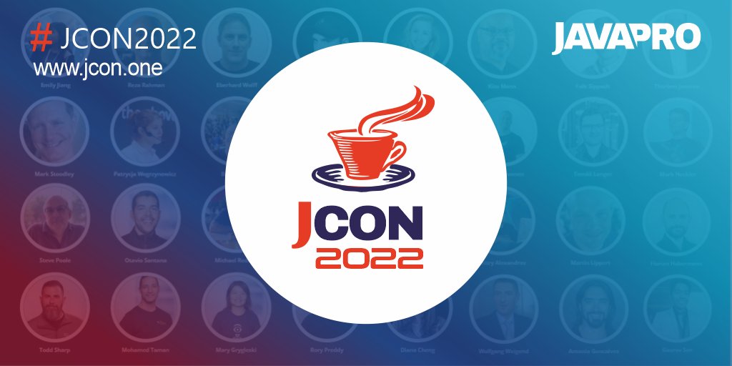 jcon_conference's tweet image. Welcome to all trainers at #JCON2022 !!!
Announce your workshops on Twitter & mention us - we will retweet !!!
Last chance to register:
jcon.one
#JavaCloudNative #Cloud #Microservices #MicroStream #RapidClipse #Java