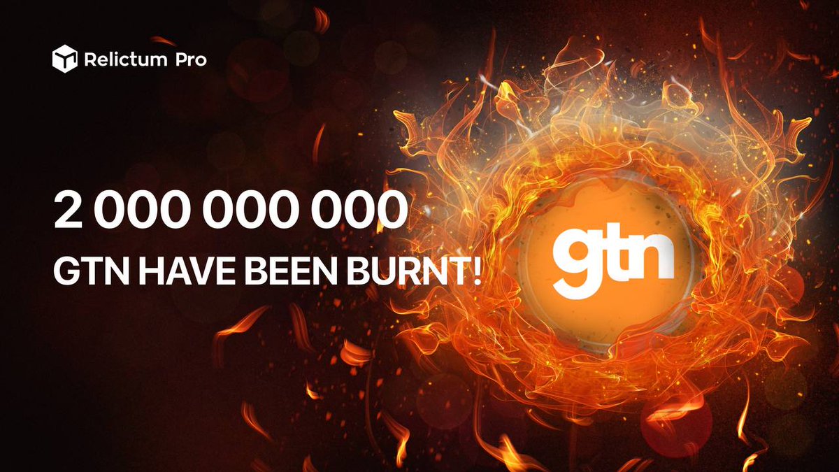 RelictumID's tweet image. 🔥 Hari ini, pada 15 September, 2.000.000.000 GTN telah dibakar!
Total emisi GTN berkurang 20%.

#dac #digitalassetacademy #relictumpro #relictumecosystem #blockchain #gtn #genesistoken #cryptocurrency #defi #nft #gamefi #btc #bitcoin #eth #Ethereum #altcoin #gtnburn #coinburn