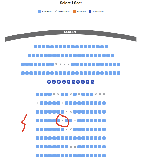 PatrickDoyle_35's tweet photo. @brettmorgen @IMAX tomorrow Friday my seat⚡️ok not so good at drawing bolts lol⚡️🕺🏼😃 https://t.co/k5FtMmzvUa