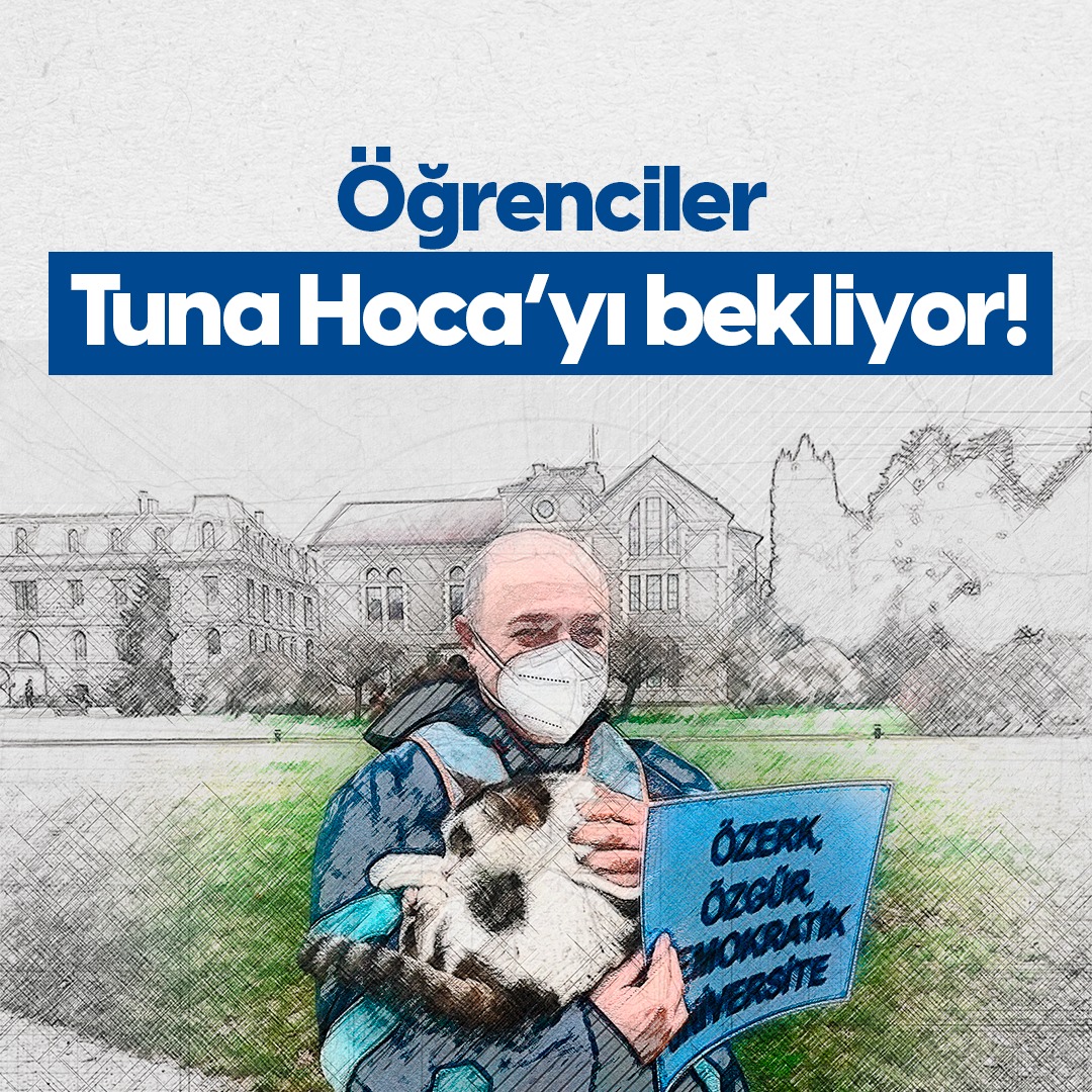 Haksız yere üniversiteden uzaklaştırılan Tuna Tuğcu hocamız derhal üniversiteye dönmelidir. #TunaTuğcuÜniversitedir