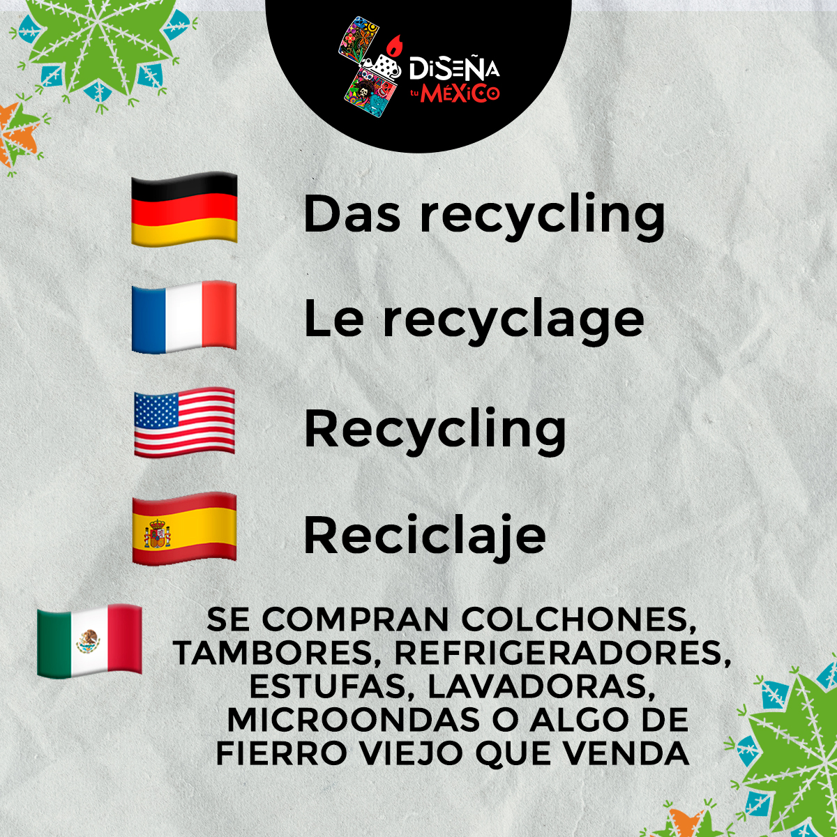 DiseniaTuMexico's tweet photo. El don de la palabra ✨ caracteriza al Mexicano.🗣
.
No son es solo una frase,🤭 es un mensaje inconfundible.😅
.
.
.
⏩¡Únete a nuestro grupo de 📲WhatsApp!  
💻 https://t.co/aRVPLDQsj6
.
.
#DiseñatuMexico #Concurso #Diseño #Premios #Tabasa #Zippo #Noblehouse #Arte #Cultura https://t.co/2sGUSWv78e