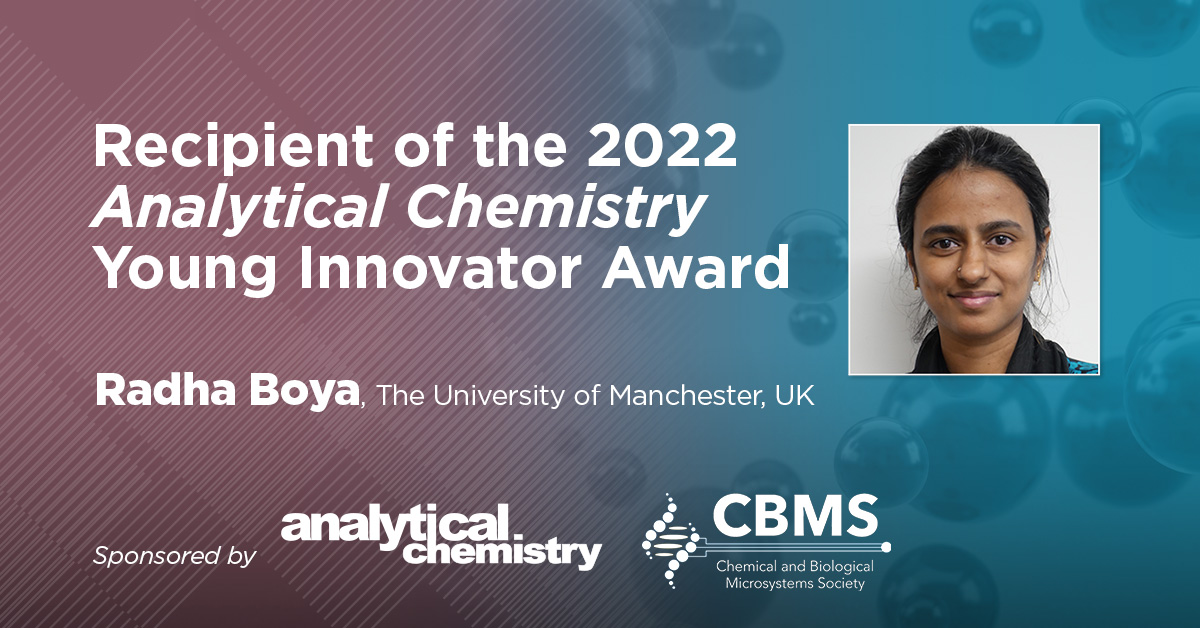 ACS Analytical Chemistry Journals (@an_chem) on Twitter photo Congratulations to Dr. Radha Boya, winner of the 2022 Analytical Chemistry Young Innovator Award! Read more about Dr. Boya's work in this interview in ACS Axial: go.acs.org/2bY <a href="/radhaboya/">Radha Boya</a> <a href="/UoMGraphene/">The University of Manchester Graphene</a> <a href="/OfficialUoM/">The University of Manchester</a> <a href="/ACSPublications/">ACS Publications</a> Congratulations to Dr. Radha Boya, winner of the 2022 Analytical Chemistry Young Innovator Award! Read more about Dr. Boya's work in this interview in ACS Axial: go.acs.org/2bY <a href="/radhaboya/">Radha Boya</a> <a href="/UoMGraphene/">The University of Manchester Graphene</a> <a href="/OfficialUoM/">The University of Manchester</a> <a href="/ACSPublications/">ACS Publications</a>