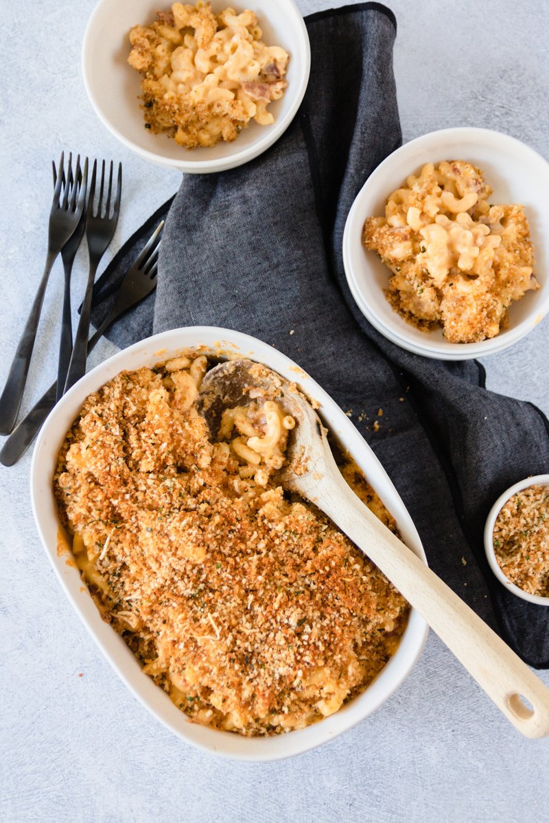JennMeyering84's tweet photo. Homemade mac &amp; cheese made with 3 different cheeses, added bacon bits, then topped with a panko breadcrumb and baked to gooey perfection!

https://t.co/vtAczy7hpt https://t.co/MW943pAJBN