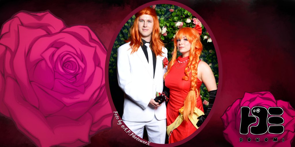 Dieses wunderschöne Pärchen hat sich unter unserem #Rosenbogen wieder gefunden und versprüht alleine mit ihren Blicken Stolz und Temperament in vollen Zügen. 

#Dokomi #DokomiBall #Cosplayball #Dokomicosplayball #Dokomi22 #Cosplay #Cosplayer