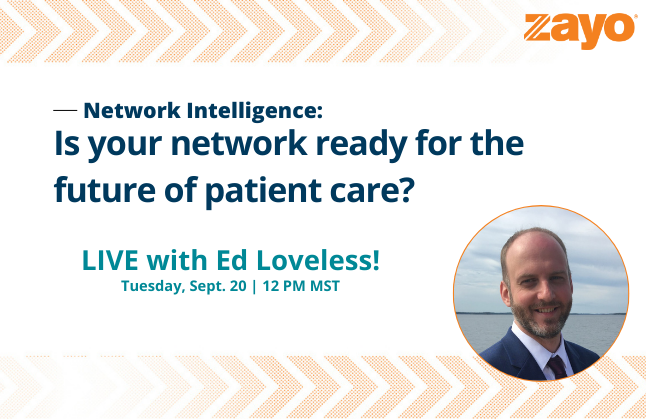 ZayoGroup's tweet photo. Our second Twitter LIVE next week on #healthcare will feature our Product Management Director Edward Loveless discussing how the industry is under pressure to improve patient experiences! Save the date. @WillTownTech @MoorInsStrat https://t.co/k9QL4vmoLp #DigitalTransformation https://t.co/8lFLvygApD