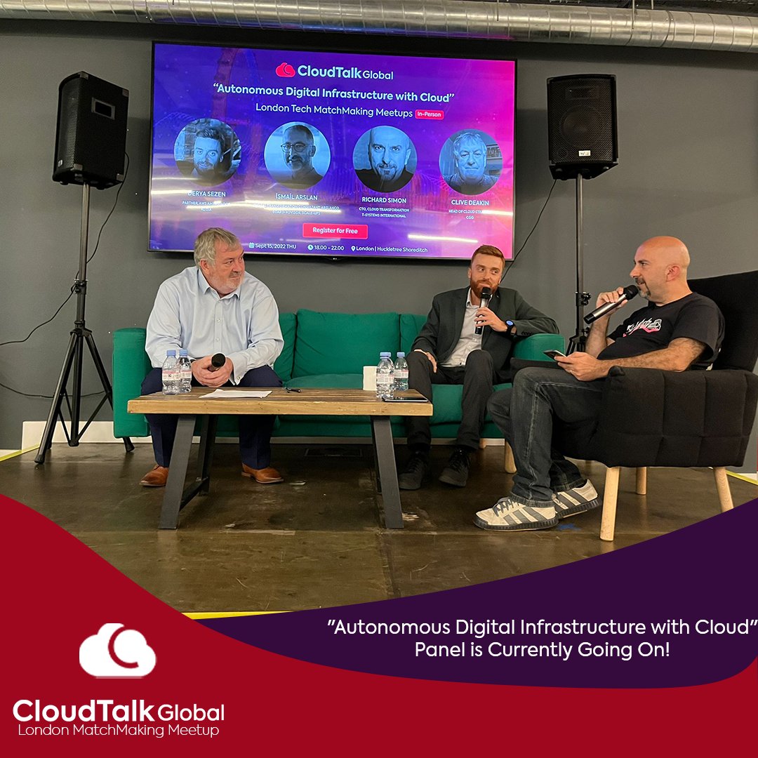 cloudtalkglb's tweet image. "Autonomous Digital Infrastructure with Cloud" Panel Is Currently Going On!
Panelists have provided important and relevant information about new technologies.
Don't miss the Q/A session to ask the industry leaders your questions.