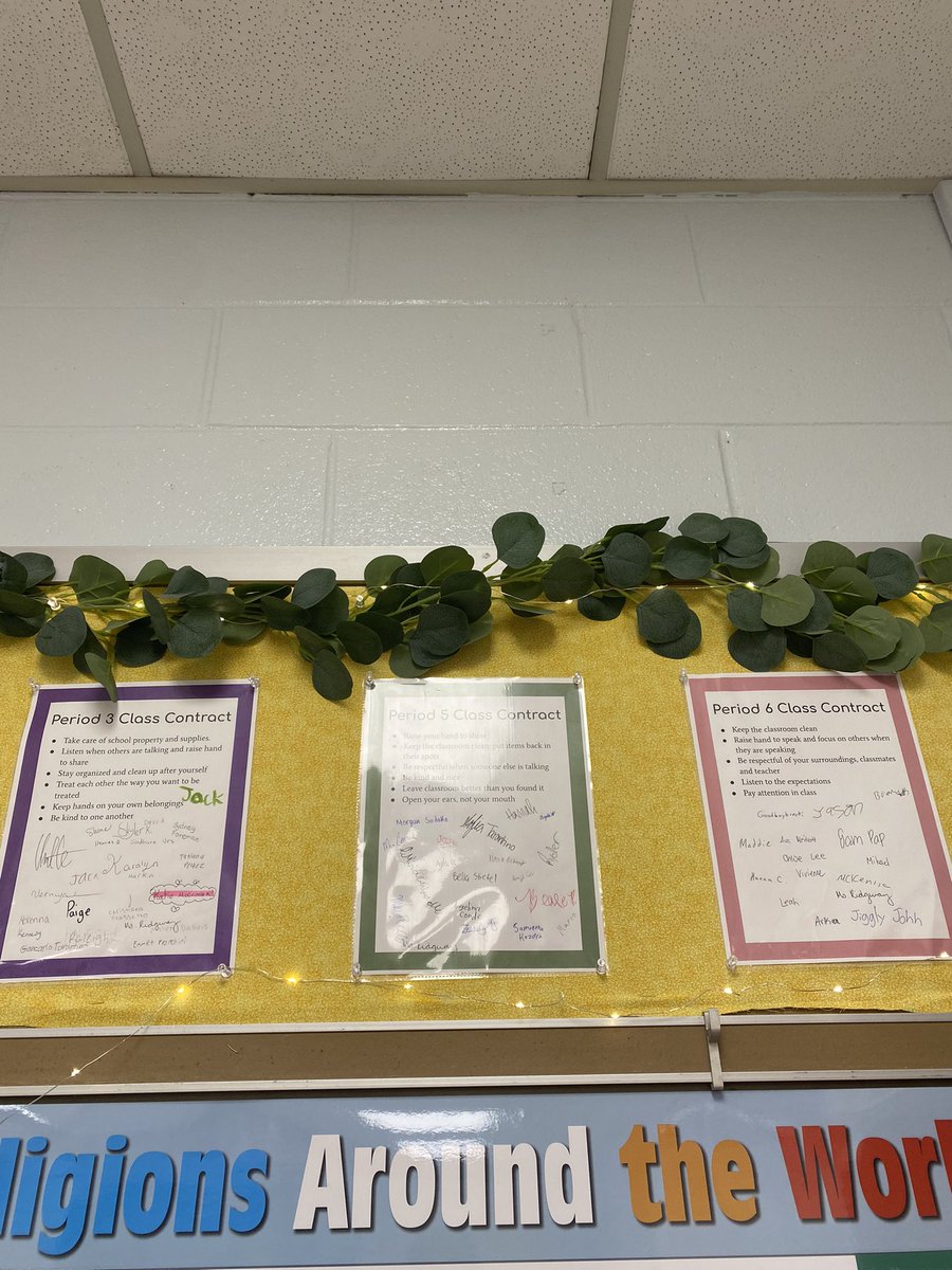The new year brings a new class contract! Our classes decide upon the rules and expectations of the classroom in order to be active members of the class! #mahwahconnects #fosterbelonging <a href="/RamapoRidgeMS/">Ramapo Ridge MS</a> <a href="/mahwahschools/">Mahwah Public Schools</a>