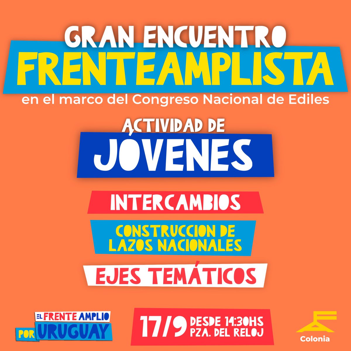 colonia_fa's tweet photo. 💪 ¡Los y las jóvenes se juntan!

Este Sábado 17/9 les esperamos 🔴🔵⚪️

Confirmá tu asistencia al 092 469 342 📲 https://t.co/BqmRqWNPWv