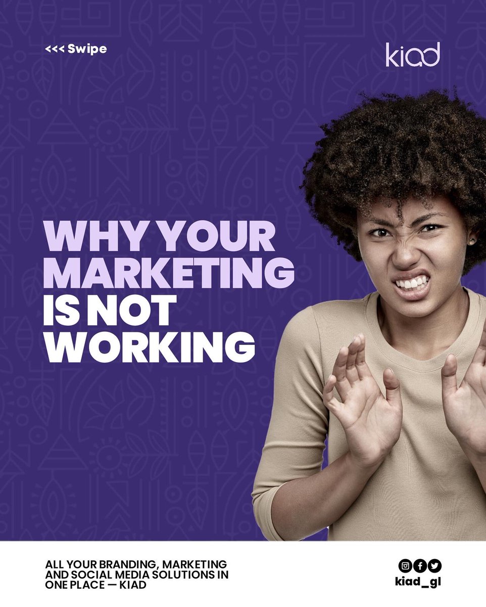Kiad_gl's tweet photo. Do you wonder why your marketing isn’t working??

Pause for a while and go back on your tactics to find out if you are doing to wrong thing.

We hope the slides will educate you better🥂

#kiadbranding #kiadglobal #marketingtips #FlauntYourLush #EthereumMerge https://t.co/ICVZUJN9v7