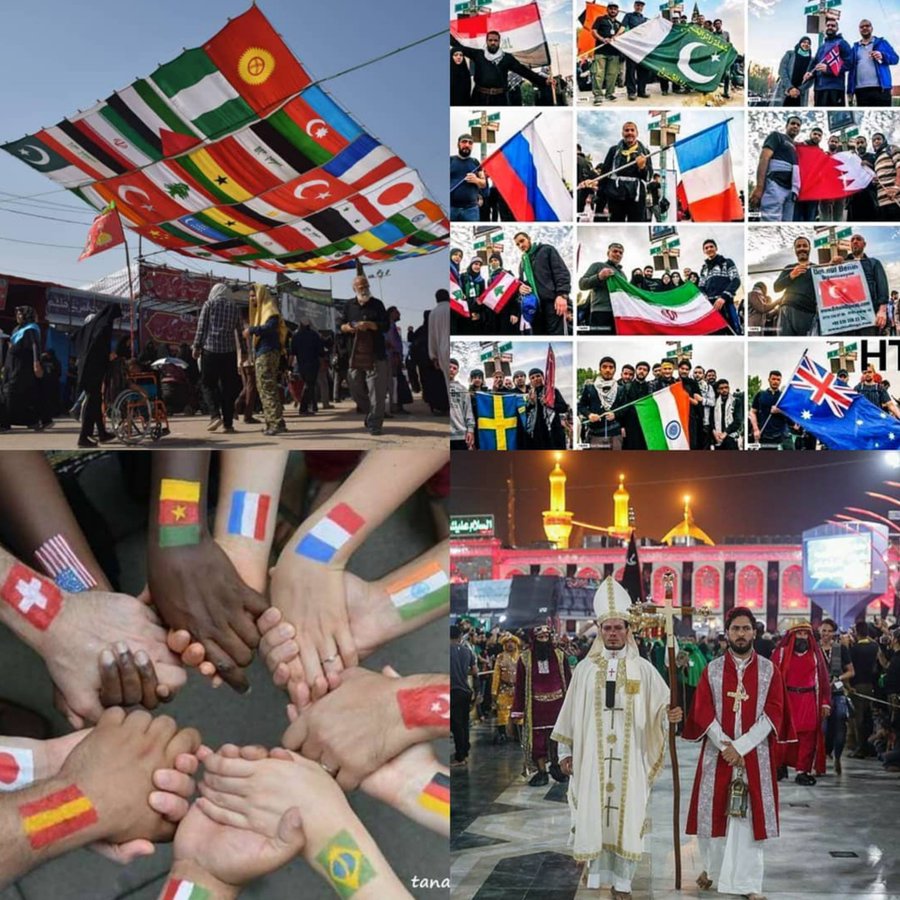 ElPastorHonesto's tweet photo. En la sociedad ideal de Arbain, las razas, etnias y naciones no se consideran separadas unas de otras, los americanos, asiáticos, europeos, etc. se abrazan, disfrutan de verse y derraman lágrimas de alegría por participar en esta sociedad ideal. 
#Arbaeen2022 https://t.co/VdelGJgPMz