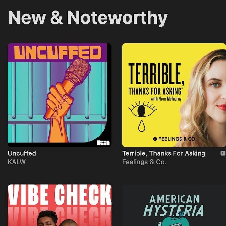 Uncuffed is featured in the @apple podcasts curated playlist tbh!
"Apple Podcasts editors regularly highlight the voices and perspectives you need to hear, including those you may not have considered. This Collection serves up new ways to understand the … instagr.am/p/CiiPy7psYVk/