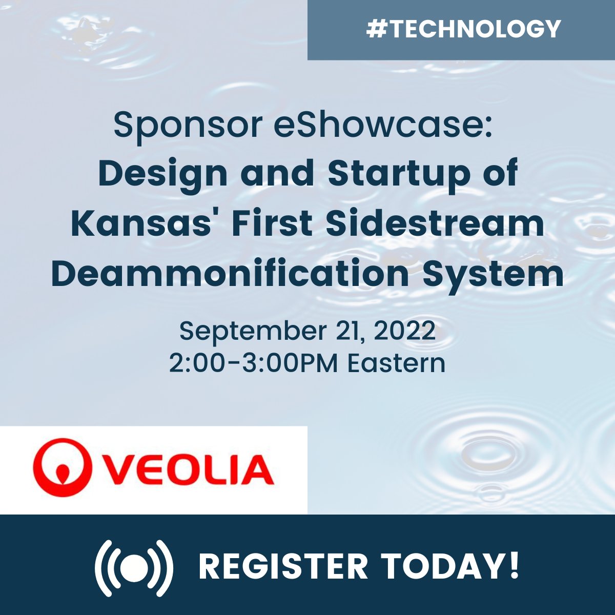 WEForg's tweet photo. Learn about Tomahawk Creek Wastewater Treatment Plant's experience starting up the first sidestream anammox system in Kansas at our next #webinar on Sept 21 at 2:00pm EST. Register today! https://t.co/1Wy1LnXhur
 
#wastewater #deammonification #technology https://t.co/EQ1aptNzoz