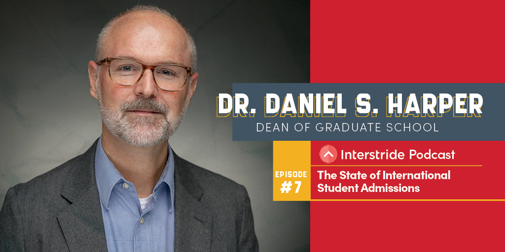 FromCBU's tweet photo. CBU's Dr. Daniel Harper was a recent guest expert on The Interstride Podcast, episode 7, The State of International Student Admissions. It's available on Spotify: https://t.co/AR3uBKfGxg https://t.co/kgmABii9YF