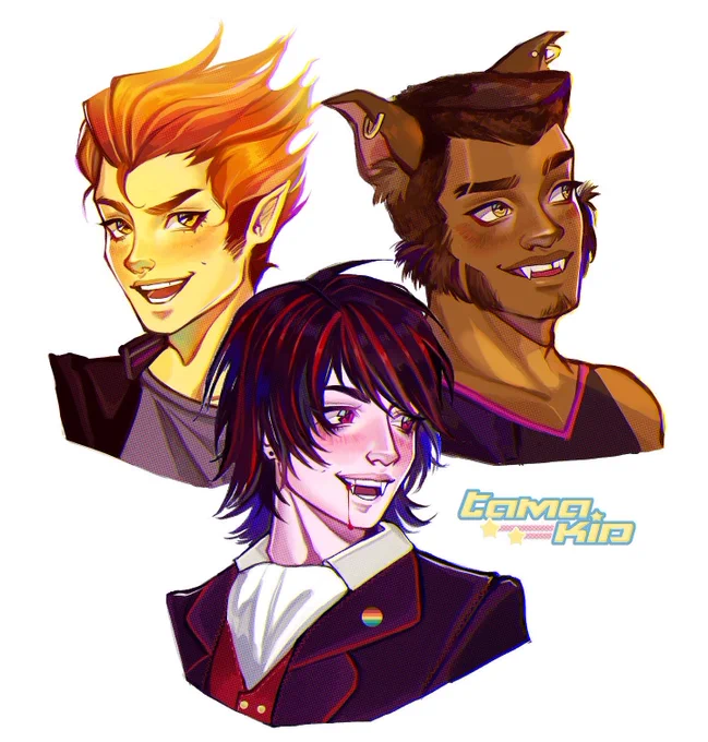 Monster high is severely lacking in fanart of the boys so here ya go 