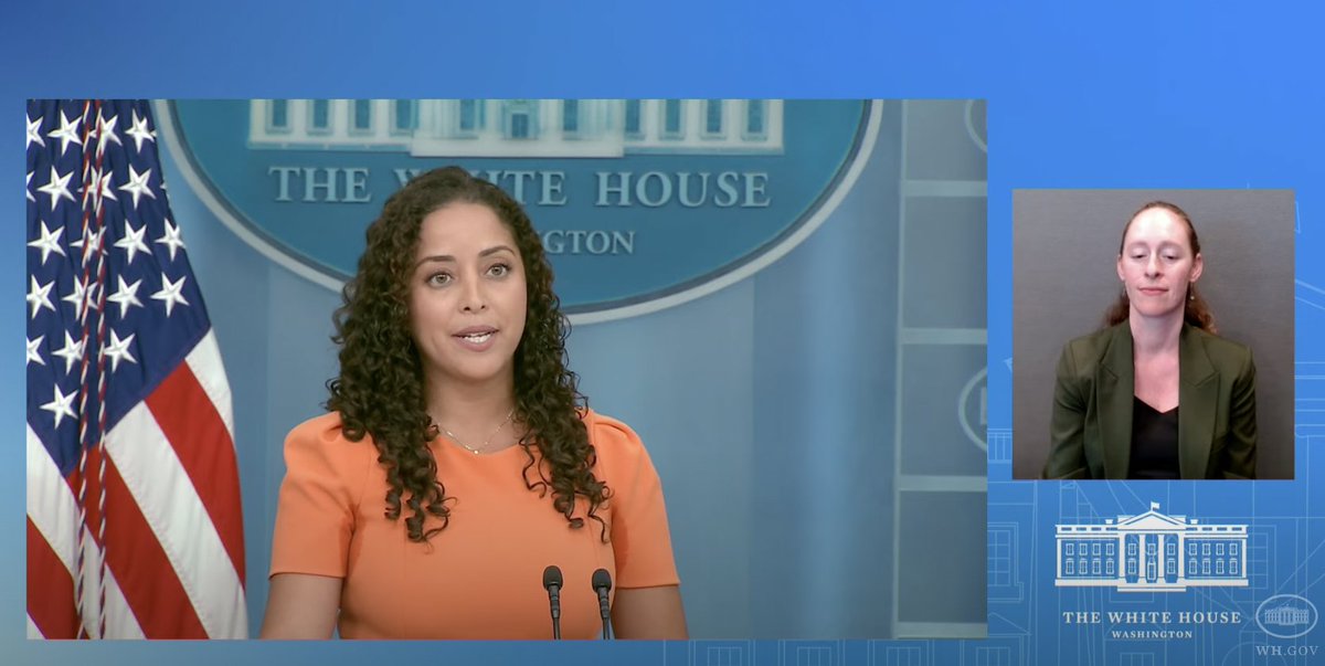 lachicamayra's tweet photo. This is what history in the making looks like!

@luisanaperez46 on the podium giving today's briefing in SPANISH! What a way to kick off #HispanicHeritageMonth.

Proud of you, friend &amp; proud of the Biden-Harris Administration for such a beautiful acknowledgment of our community. https://t.co/KjwXe4RD4e