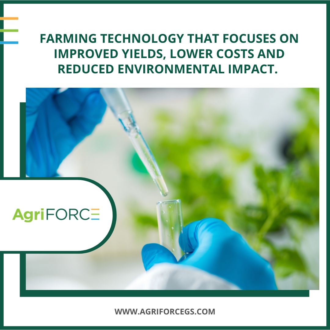 Our goal is to help farmers worldwide achieve sustainable levels of productivity while reducing their environmental footprint.
We believe this is possible through the development of new technologies and IP.
Learn more at agriforcegs.com
#agriforce #crops #agtech