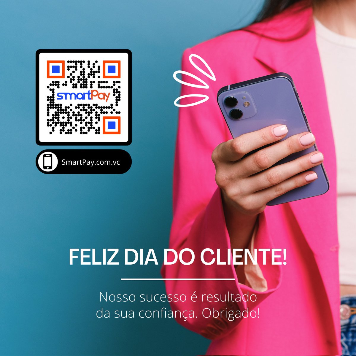 smartpaybrasil's tweet photo. Hoje é o dia daqueles que acreditam no nosso trabalho e confiam nos nossos serviços. Feliz dia do cliente.
#smartpay #swapix #diadocliente2022 https://t.co/136TaG0lIc