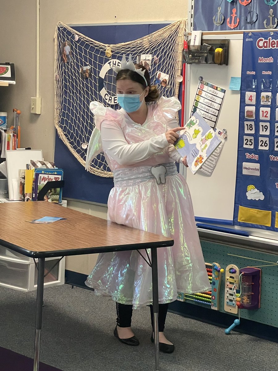 scs_sped's tweet photo. Thank you Emhardt Pediatric Dentistry for bringing the tooth fairy to Loper lifeskills today to talk about dental care. https://t.co/sNp4PaSAr4