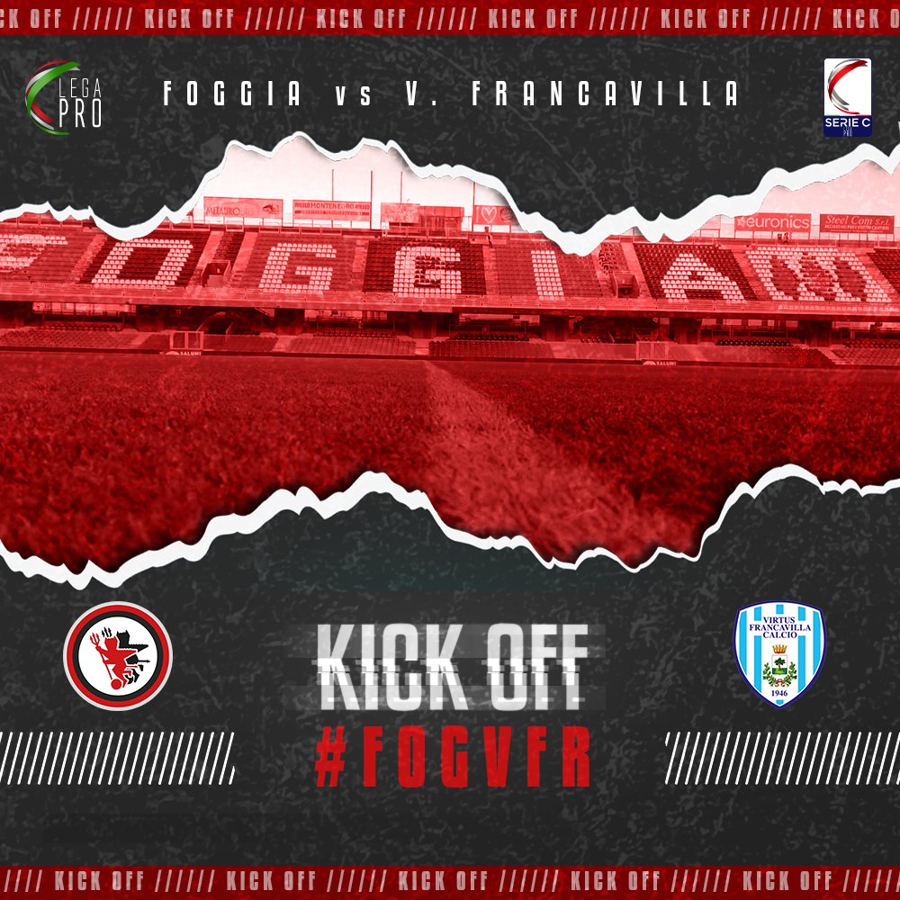 CalcioFoggiaoff's tweet photo. π΄ KIαK Oα΄α΄ β«
Γ iniziata #Foggia vs #VirtusFrancavilla πͺ
#StoConte #ForzaFoggia
#Satanelli #FOGVFR
Segui la cronaca del match nei commenti π https://t.co/RUjx7xjdWX