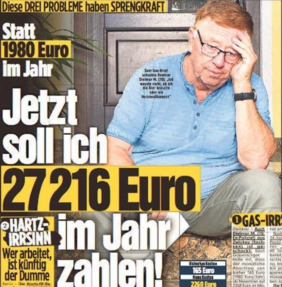 #ObirAsrınLideri

🇩🇪 Almanya’da enerji krizi emekliyi de vurdu.

➡️ Emeklinin Gaz Faturası

🔸Eylül 2021 'de 165 Euro 
🔸Eylül 2022 ’de 2.268 Euro olmuş

.
BÜYÜK LİDER BÜYÜK HAMLE
GELİYOR OSMANLI TORUNLARI
#LiderTürkiyedir #Bokluyaka
#TitreyinBizansArtıkları
#CumhurunReisiERDOĞAN