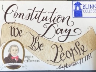 Celebrating Constitution Day with <a href="/BlinnSealy/">Blinn College Sealy</a>  American Government Students.  Posters &amp; Pocket Constitutions!! #BlinnCollege #Constitution