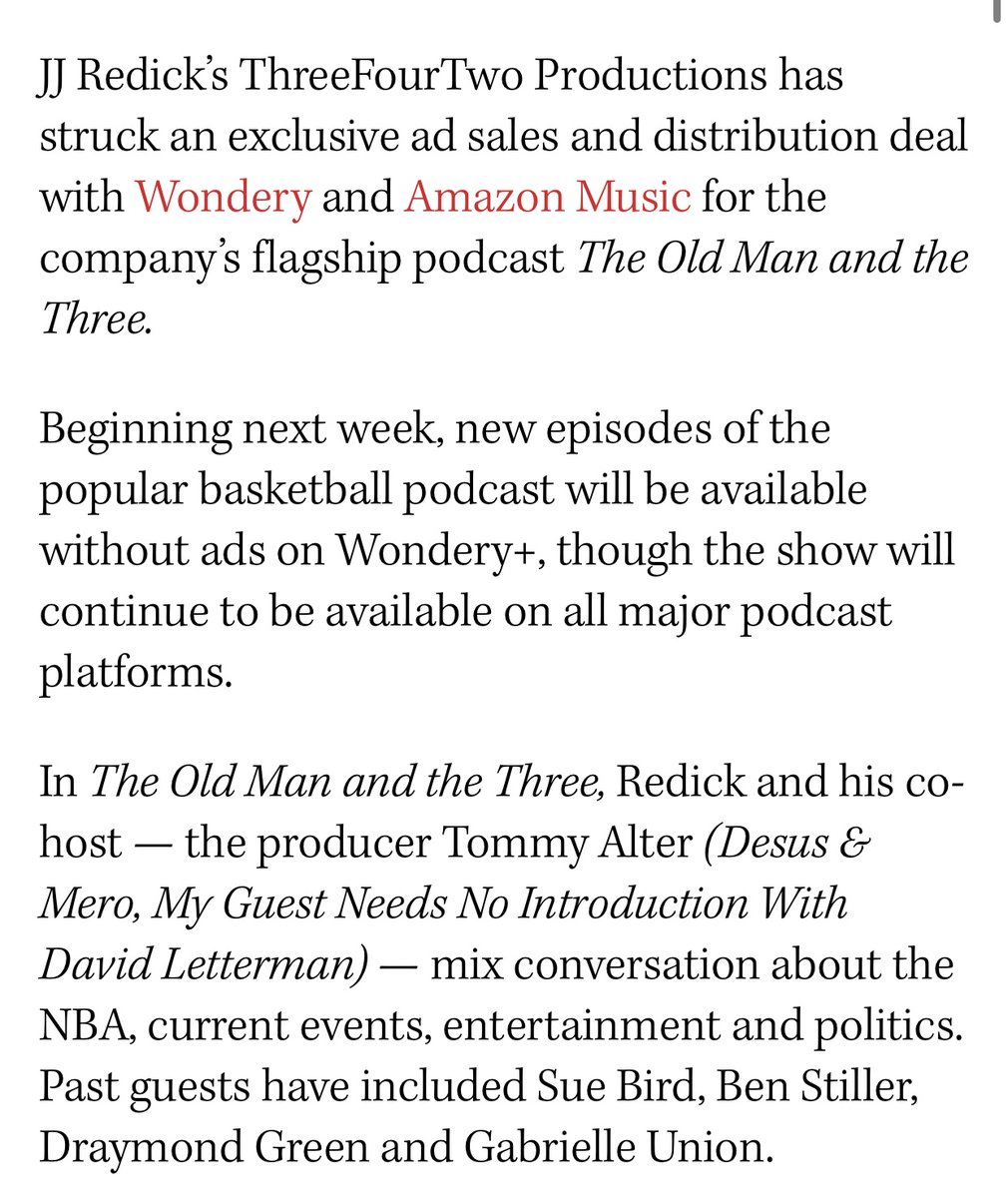 Some news. LFG <a href="/WonderyMedia/">Wondery</a>.