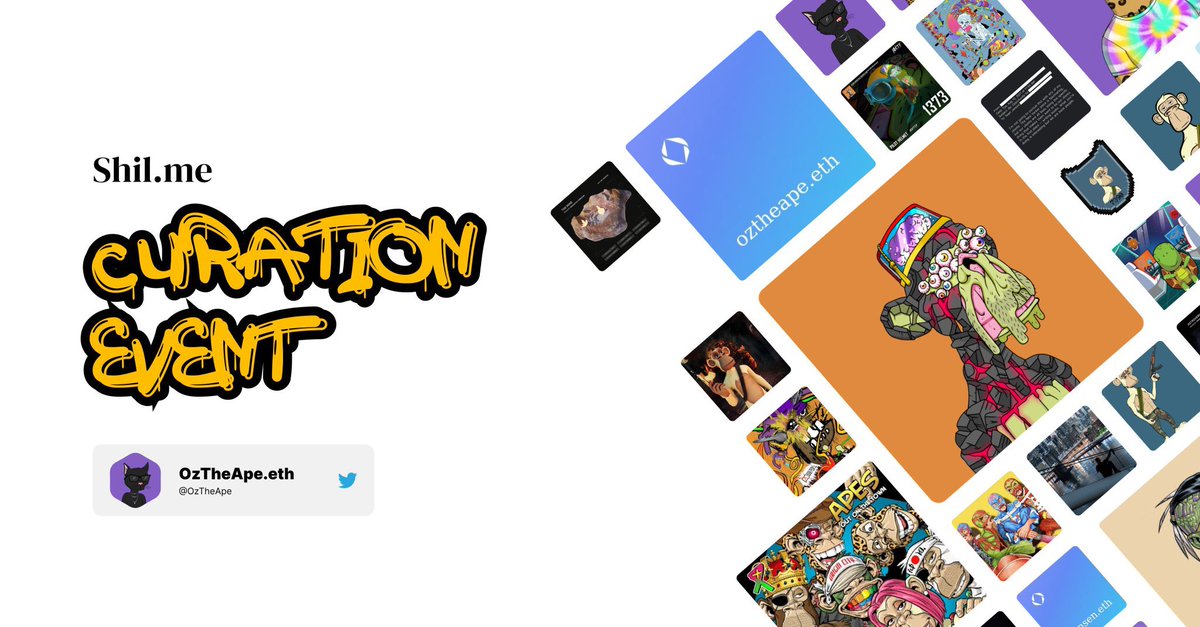 ShilMeHQ's tweet photo. It's the second day of our curation event with @OzTheApe 🦍 Did you submit your curation yet? https://t.co/10s0njaeBD @BoredApeYC @GutterCatGang #ShilMeCurationEvent https://t.co/5K5PHzVxcK