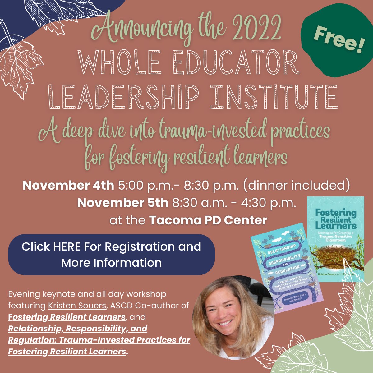 I am so excited to share this FREE Washington State ASCD Professional Learning Event with Kristin Souers from Fostering Resilient Learners on November 4th and 5th! Register here: wasa-oly.org/WASA/WASA/5_0_…