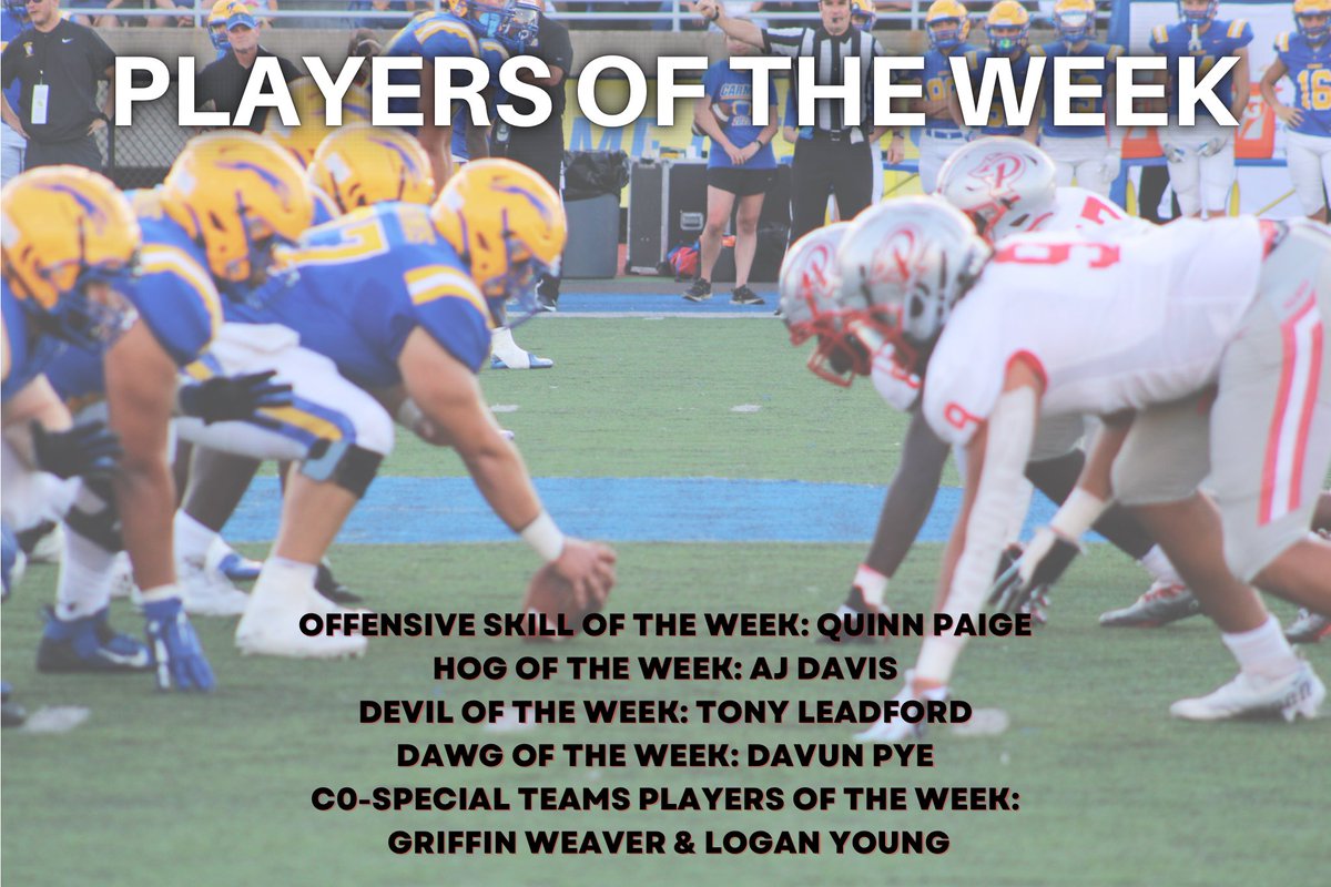 🚨Congratulations to the Players of the Week from the Carmel Game!🚨