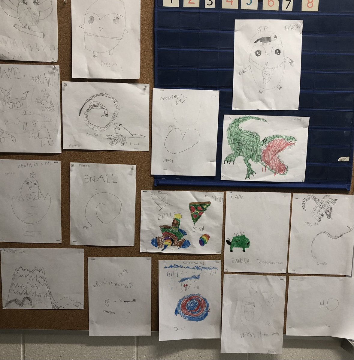 Using a simple line, students created their own illustrations. #schoolwidereadaloud#violathisismewhoareyou?