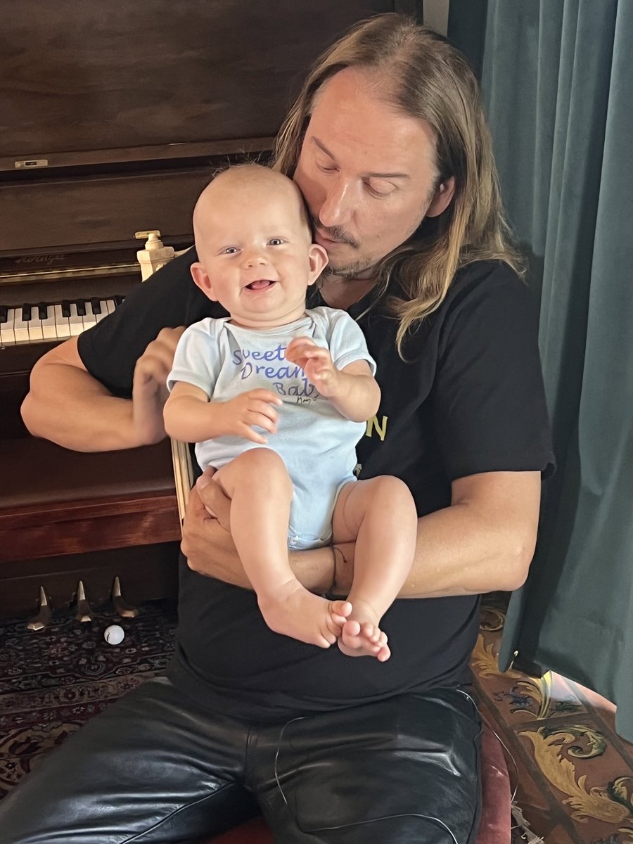 Royorbisonjr's tweet photo. Today we filmed for an upcoming documentary about #CindyWalker ! 

She’s the legendary songwriter who wrote #DreamBaby , one of my dads songs.

For the special occasion we dressed our own “dream baby” in his “sweet dreams baby” onesie

#loveorbison #royorbisonjr #royorbison https://t.co/MqDQkxj7fg