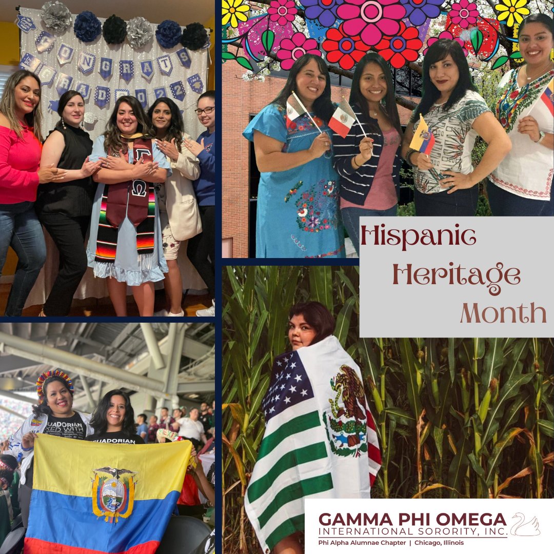 phialphagphio's tweet image. The ladies of Phi Alpha would like to recognize today marking the first day of National Hispanic Heritage Month! 
#gphio #nationalhispanicheritagemonth #iotachapter #chicago #hispanicheritagemonth #hispanic #swans #sorority #latina #gphio1991 #swan  #hhm #nhhm