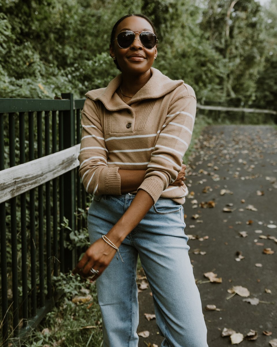 TalbotsOfficial's tweet photo. This season’s best striped sweater, styled two ways by Candace of @candacemread. Shop now: https://t.co/monEdOGxsU #fallforTalbots #mytalbots #fallfashion #outfitinspo #modernclassicstyle https://t.co/sCnqf6F65j