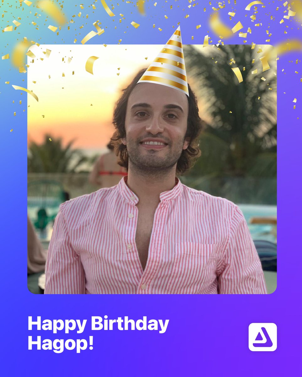 Appvertiser_io's tweet photo. We wish you a very Happy Birthday @hagophagopian17!🎉

We are blessed to have a great boss and leader like you! 😄

#happybirthday #greatboss https://t.co/8c24OSDfRE