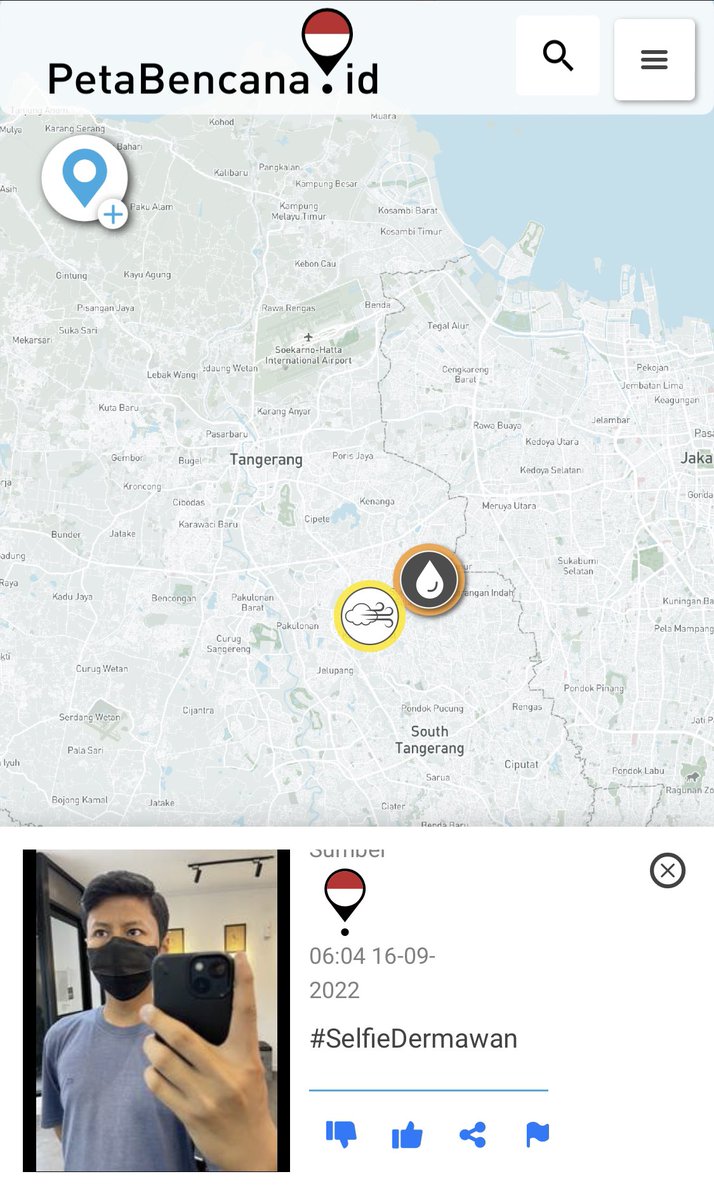 #SelfieDermawan foto kamu bisa membantu sesama saat terjadi bencana! <a href="/petabencana/">PetaBencana.id</a>