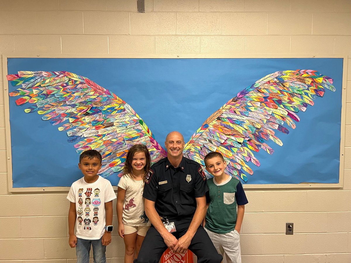 Thank you Fire Inspector Michael Garone for taking time out of your day to visit Grinnell Elementary School during their first fire drill September 8th!