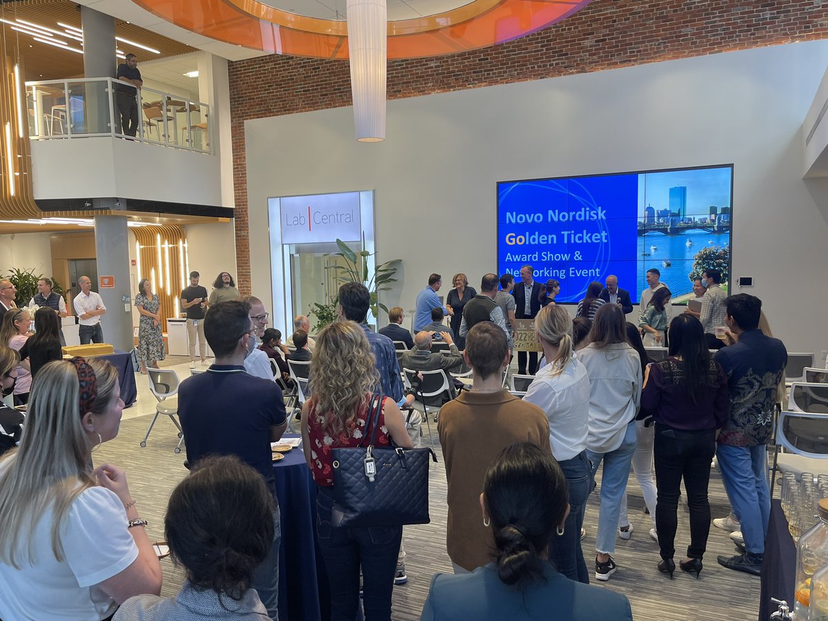 LabCentral's tweet photo. And the results are in! Congratulations to @futurefieldsHQ and @GensaicBio on securing this year’s @novonordisk Golden Ticket! #WhereBiotechBegins https://t.co/WI1cNDMjEM