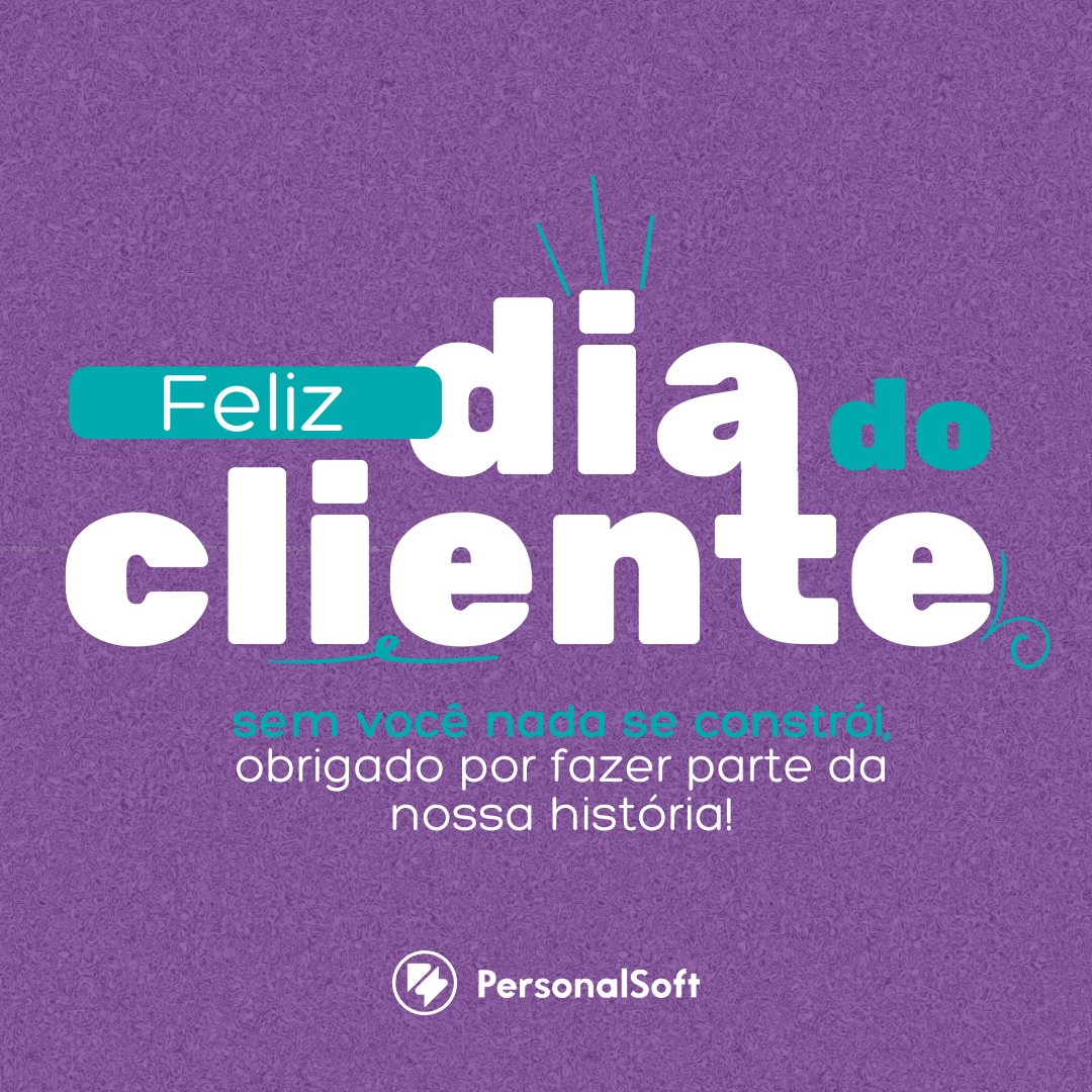 Personalsoft_'s tweet photo. Feliz dia do Cliente! Sem você nada se constrói, Obrigada por fazer parte da nossa história!

#diadocliente
#pspersonalsoft #recuperacaodecredito #sistemadecobranca #inovacao #cobrança #cobranca https://t.co/MPHzQrXJKU