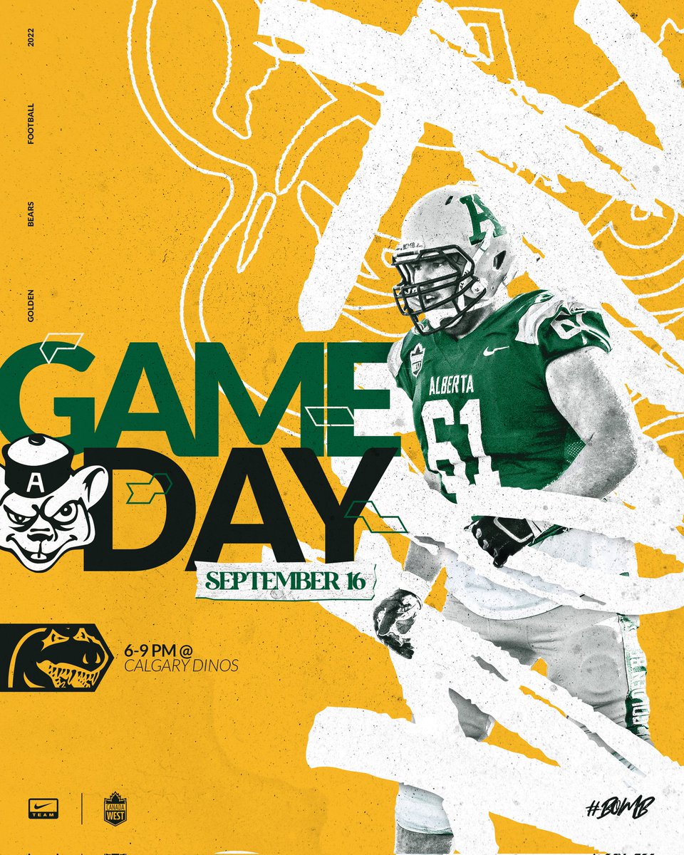 UABearsFootball's tweet photo. It's time for the battle of Alberta! We're 24 hours away from the showdown in enemy territory. #BOMB https://t.co/1bJoezBgPi