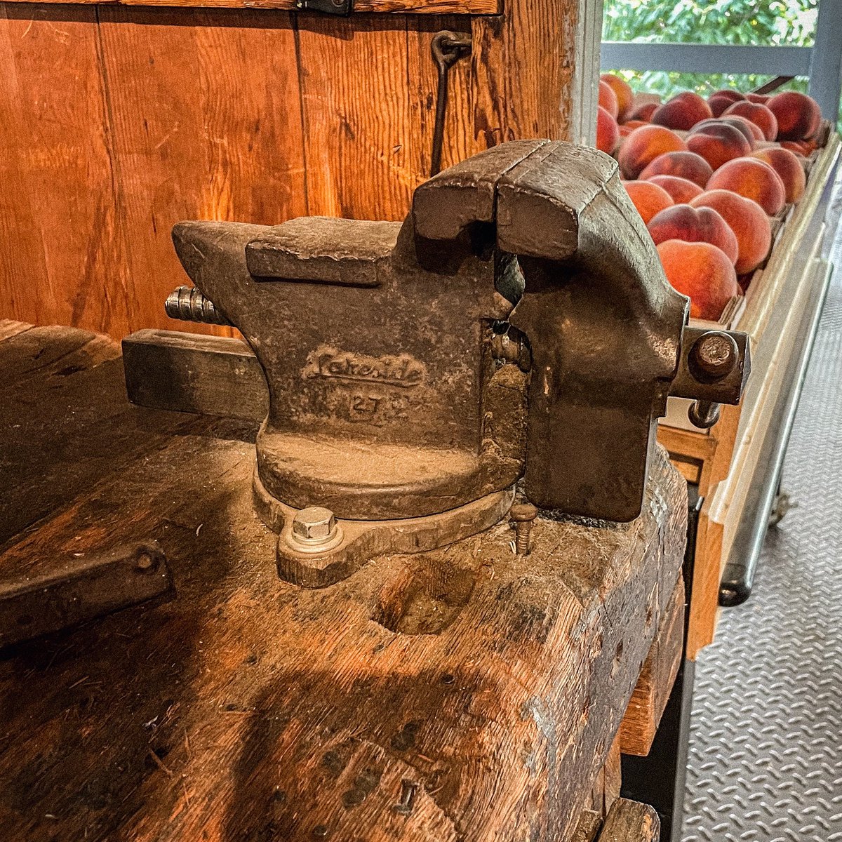 If you want to see a workbench with some serious age to it stop by Johnson Orchards in Yakima to check out the old farm tools from when founder Alfred Johnson came to the valley over 100 years ago. Oh, and they also sell fruit and delicious baked goods! ⚒️🍑⚒️