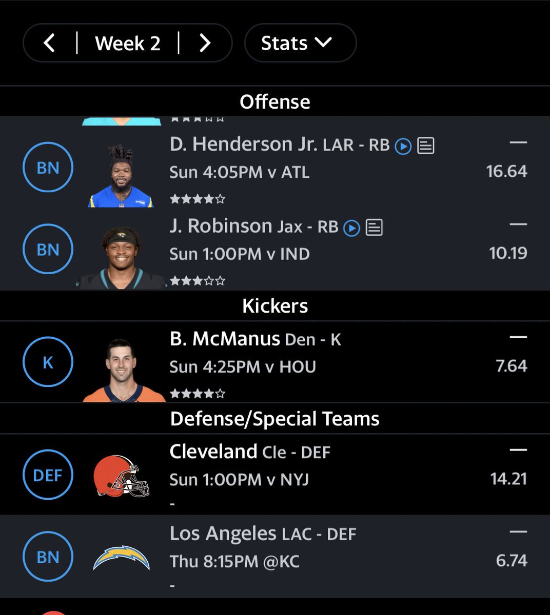 Juju tonight or St Brown Sunday? Can’t find it in me to start chargers D tonight either so I really just picked up Cleveland… HELP! #fantasyfootballadvice 
