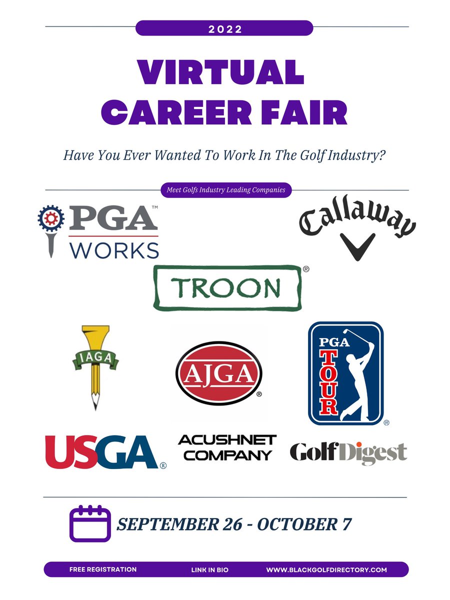 Do you have an interest to work in the golf industry? If so, here is your chance to kick start your next career move! We are less than two weeks away from our 2022 Virtual Career Fair so make sure you register buff.ly/3BU1iWJ!